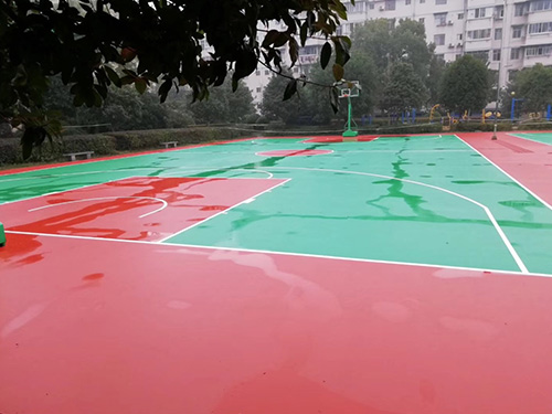 懷化市監獄家屬小區塑膠籃球場順利完工